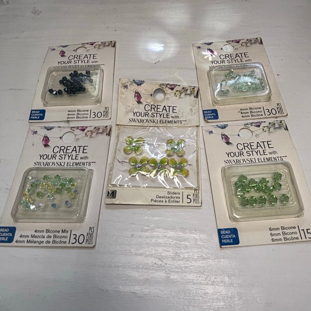 EK Success Swarovski Meadow & Peridot Bead Lot